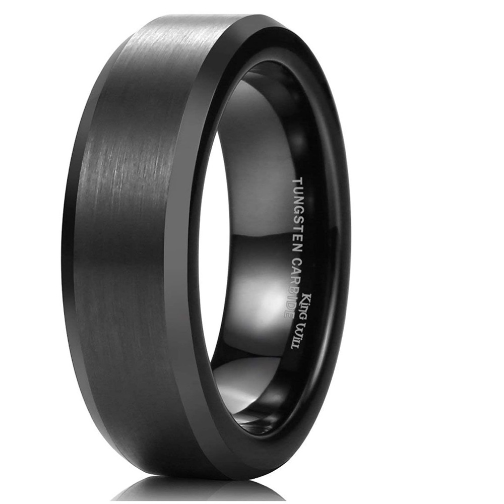 NWOT Men’s King Will Vow Keeper Black Wedding Band